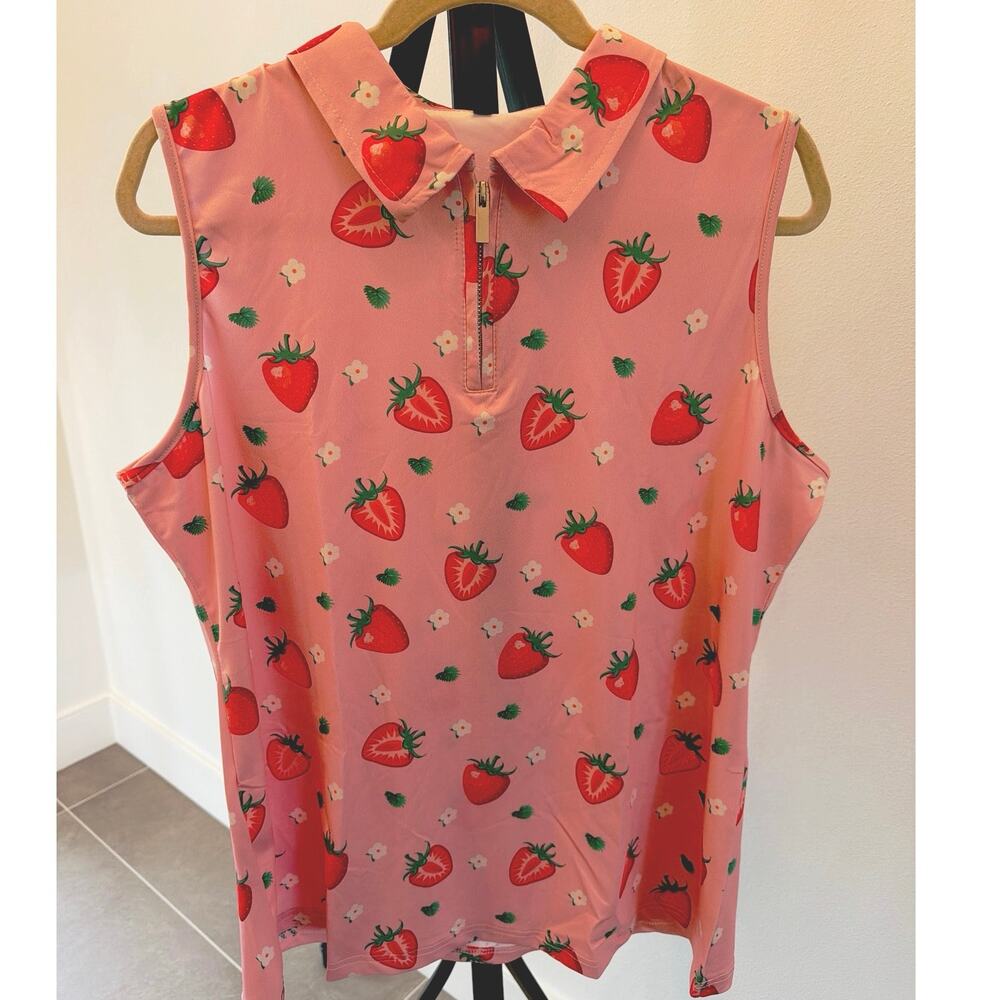 New XL Women's Sleeveless Polo Shirts Tank Tops Quick Dry Wicking Golf Shirt